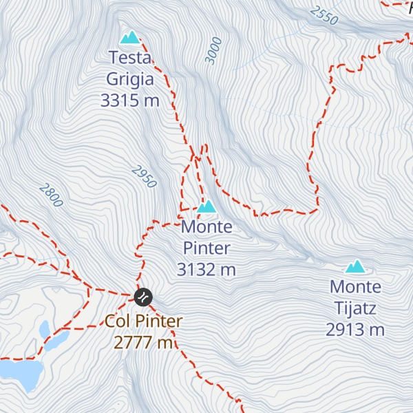 Map of Monte Pinter