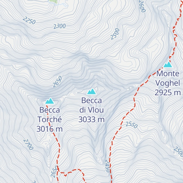 Map of Becca di Vlou