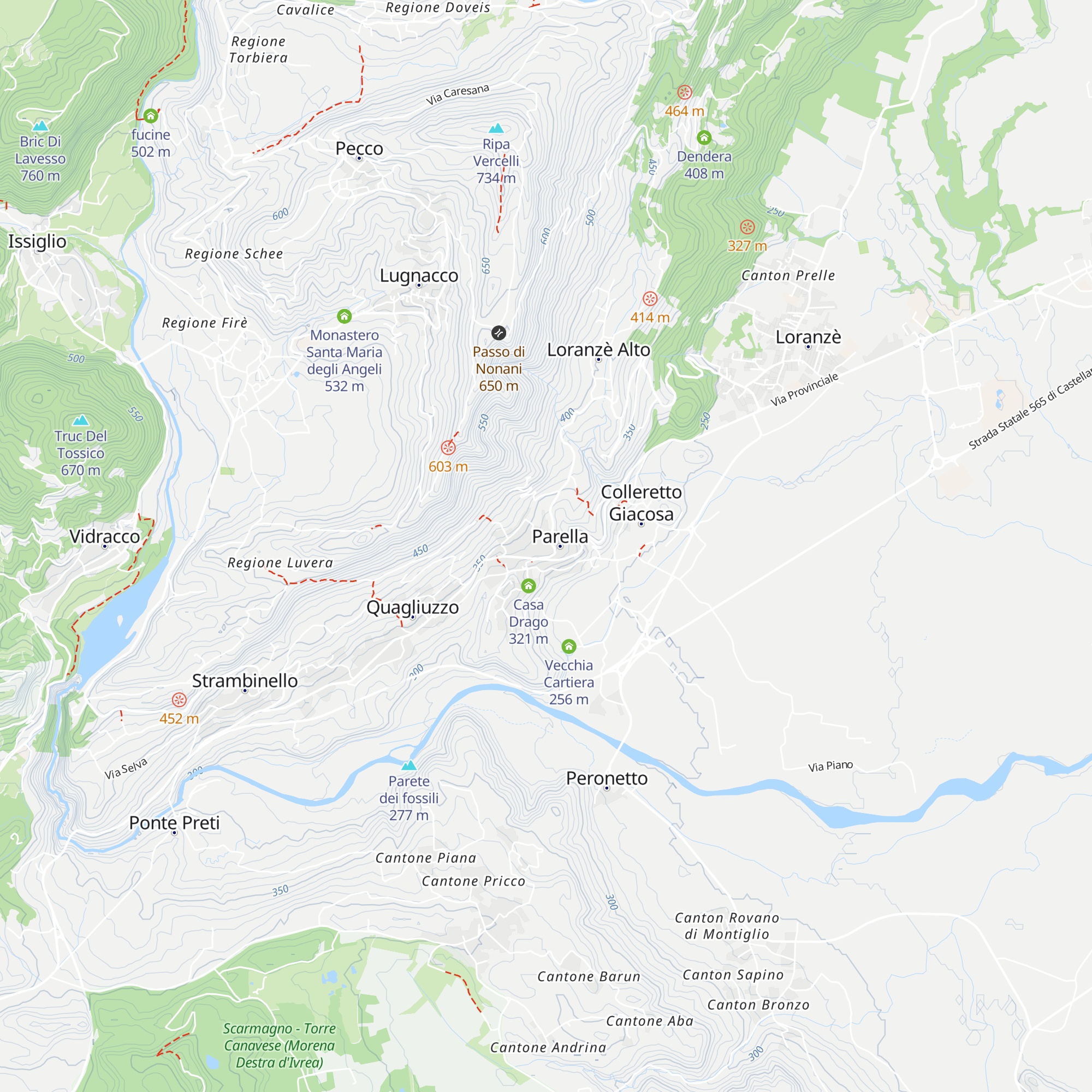 Villino Carandini map