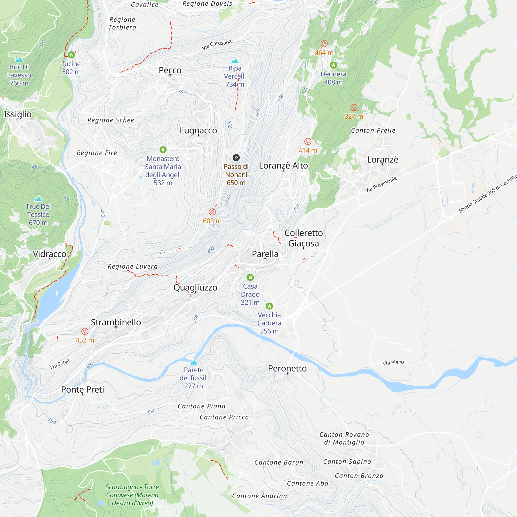 Villino Carandini map