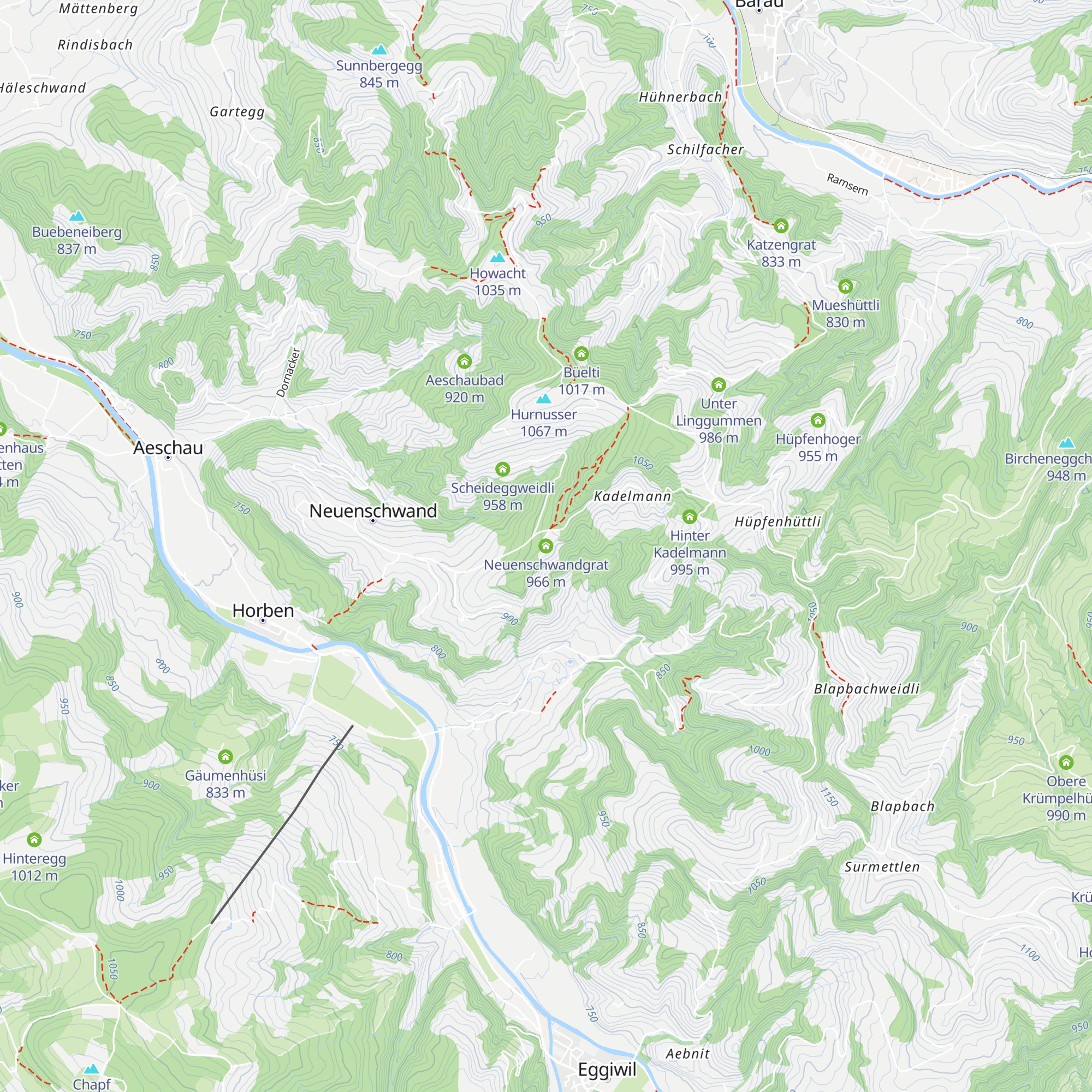 Neuenschwandgrat map