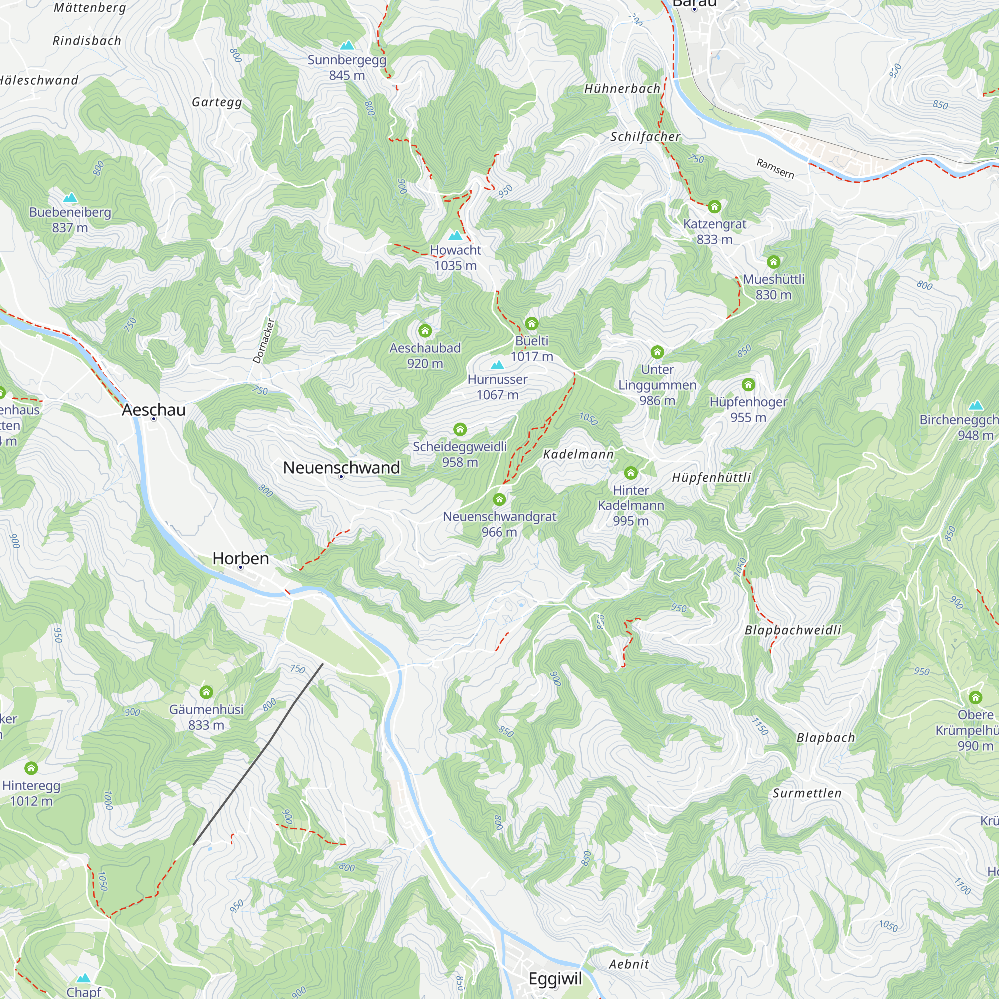 Neuenschwandgrat map