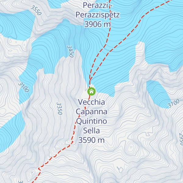 Map of Vecchia Capanna Quintino Sella