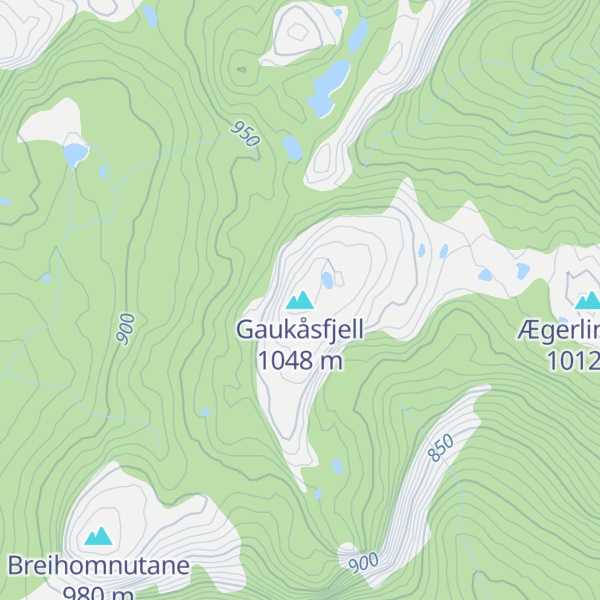 Map of Gaukåsfjell