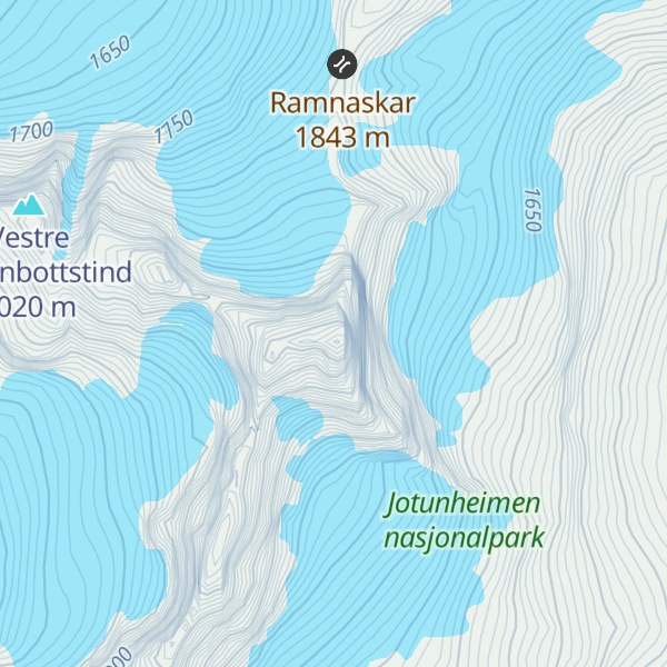 Map of Store Austanbottstind