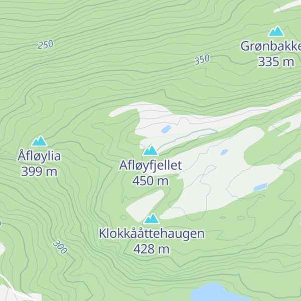 Map of Afløyfjellet