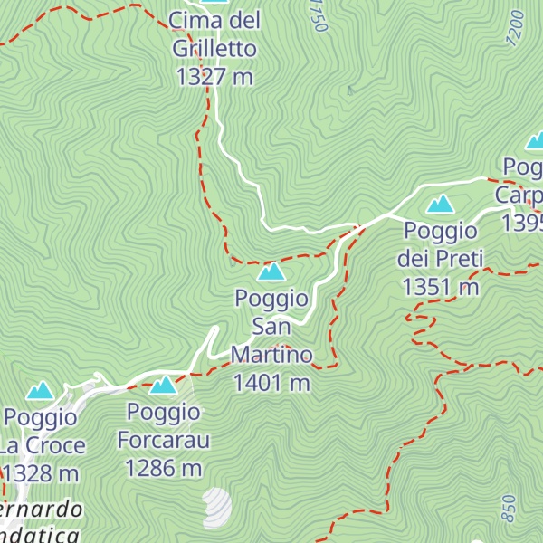 Map of Poggio San Martino