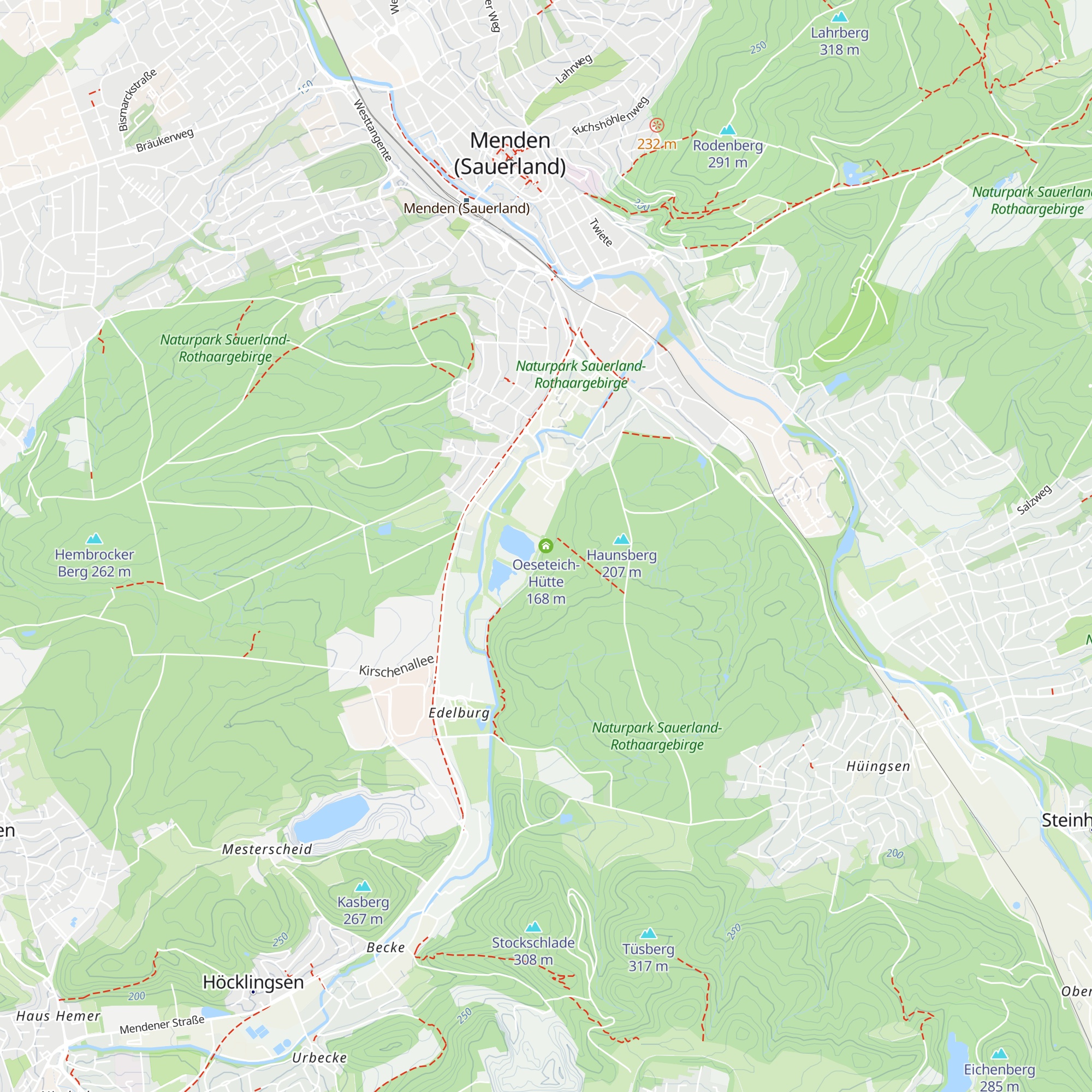 Oeseteich-Hütte map