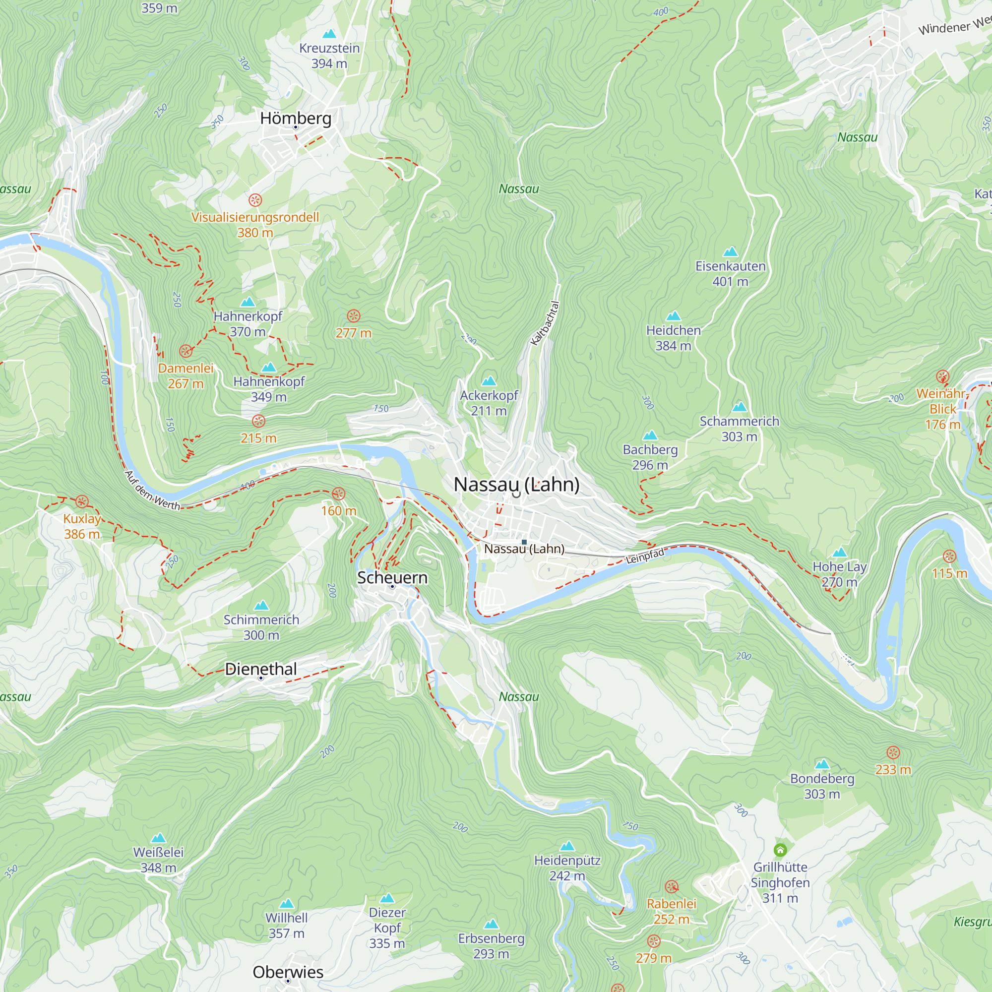 Touristinformation Nassau map