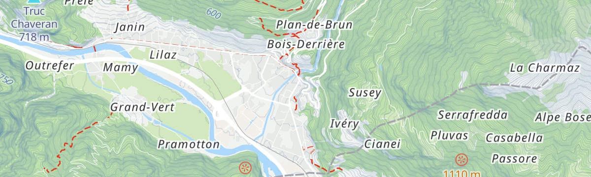 Map of the start of Lungo Lys e Dora