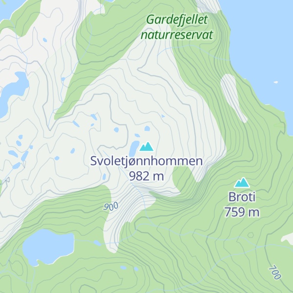 Map of Svoletjønnhommen
