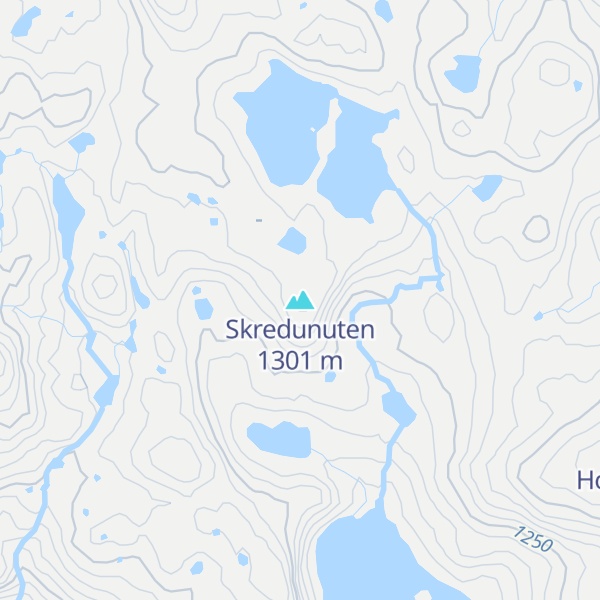 Map of Skredunuten