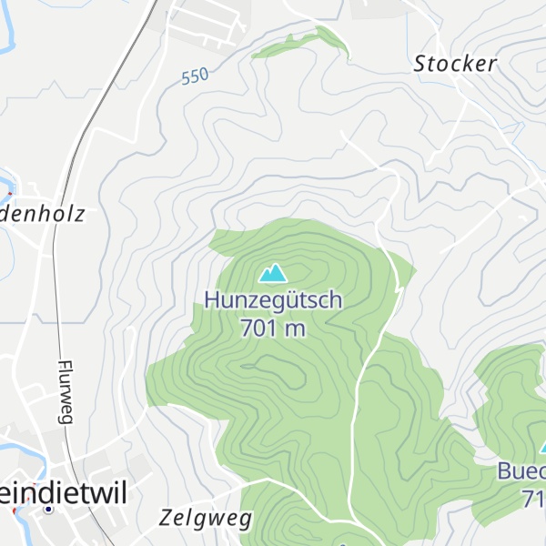 Map of Hunzegütsch