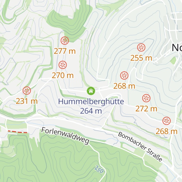 Map of Hummelberghütte