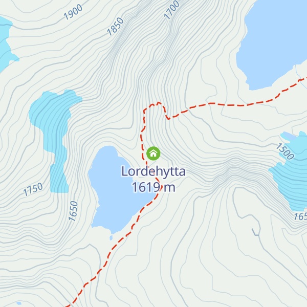 Map of Lordehytta