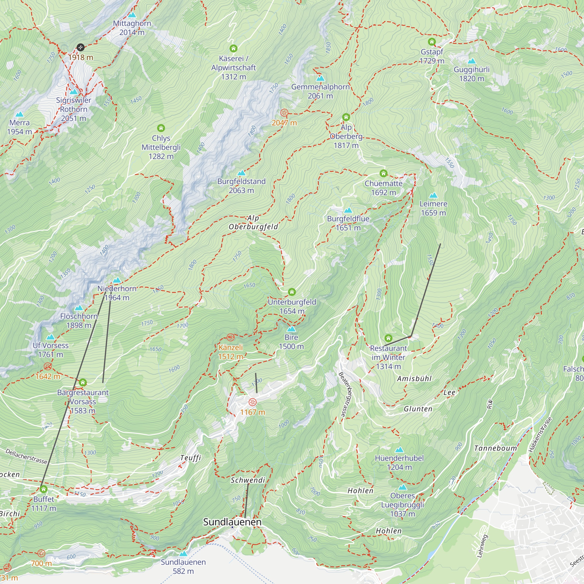 Unterburgfeld map