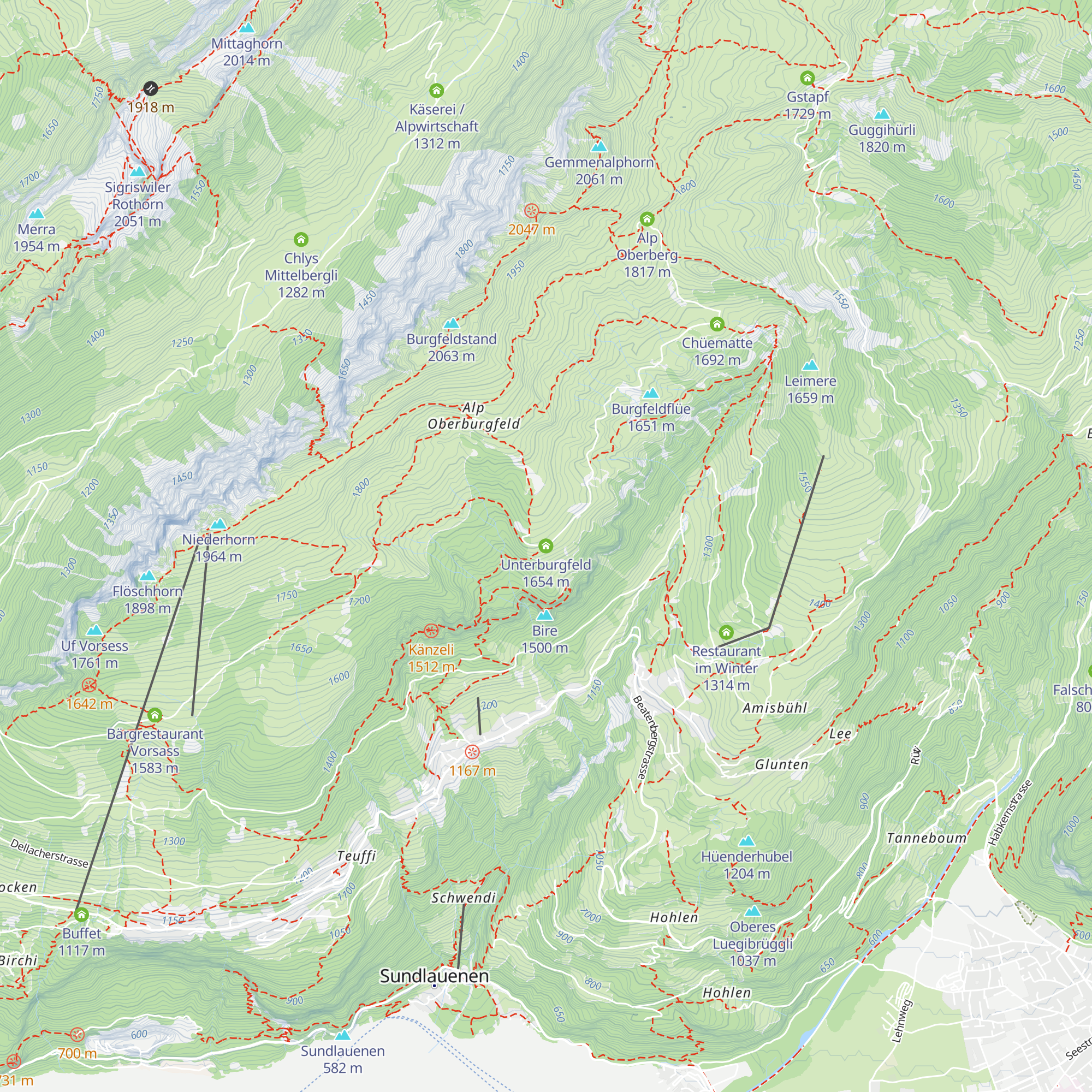 Unterburgfeld map
