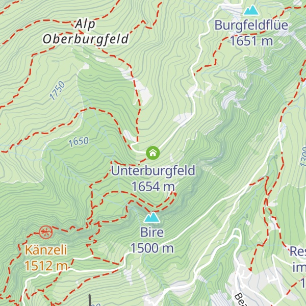 Map of Unterburgfeld