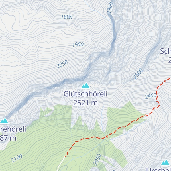 Map of Glütschhöreli