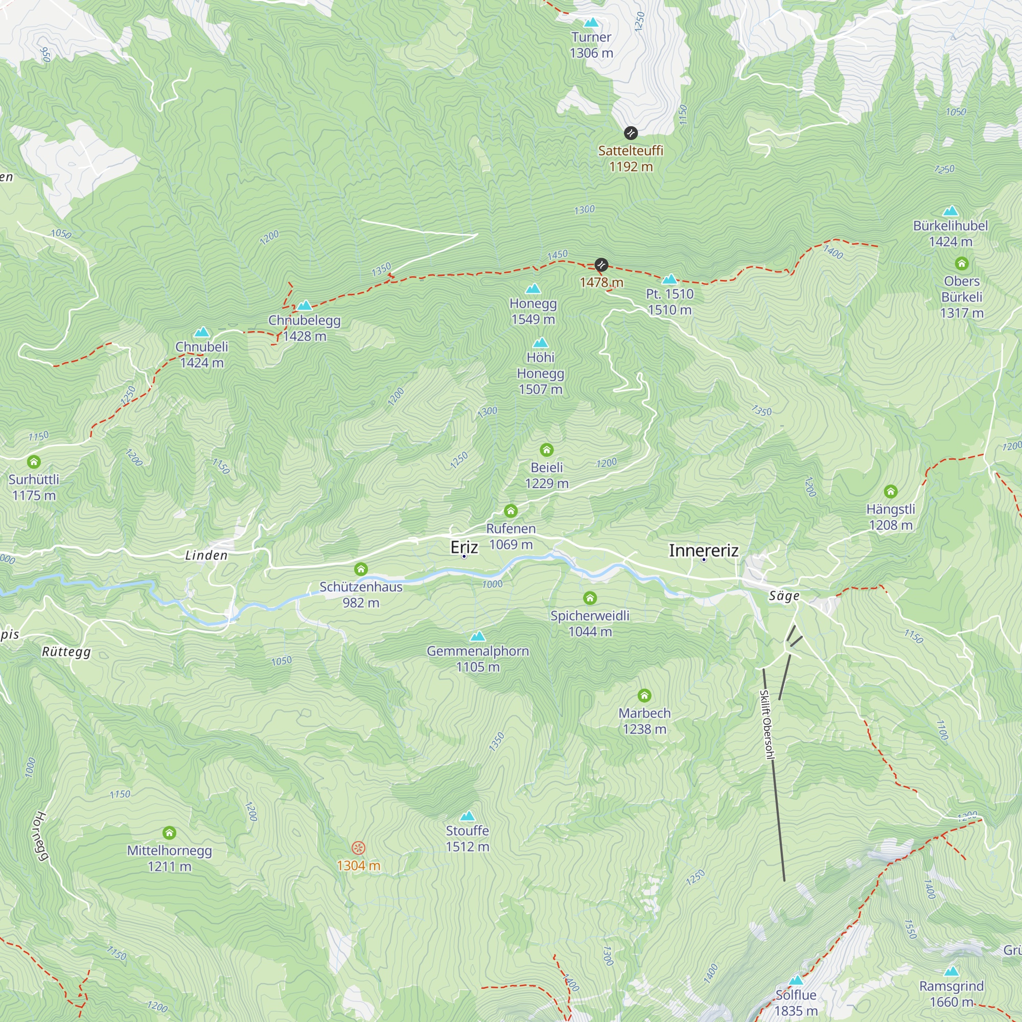 Rufenen map