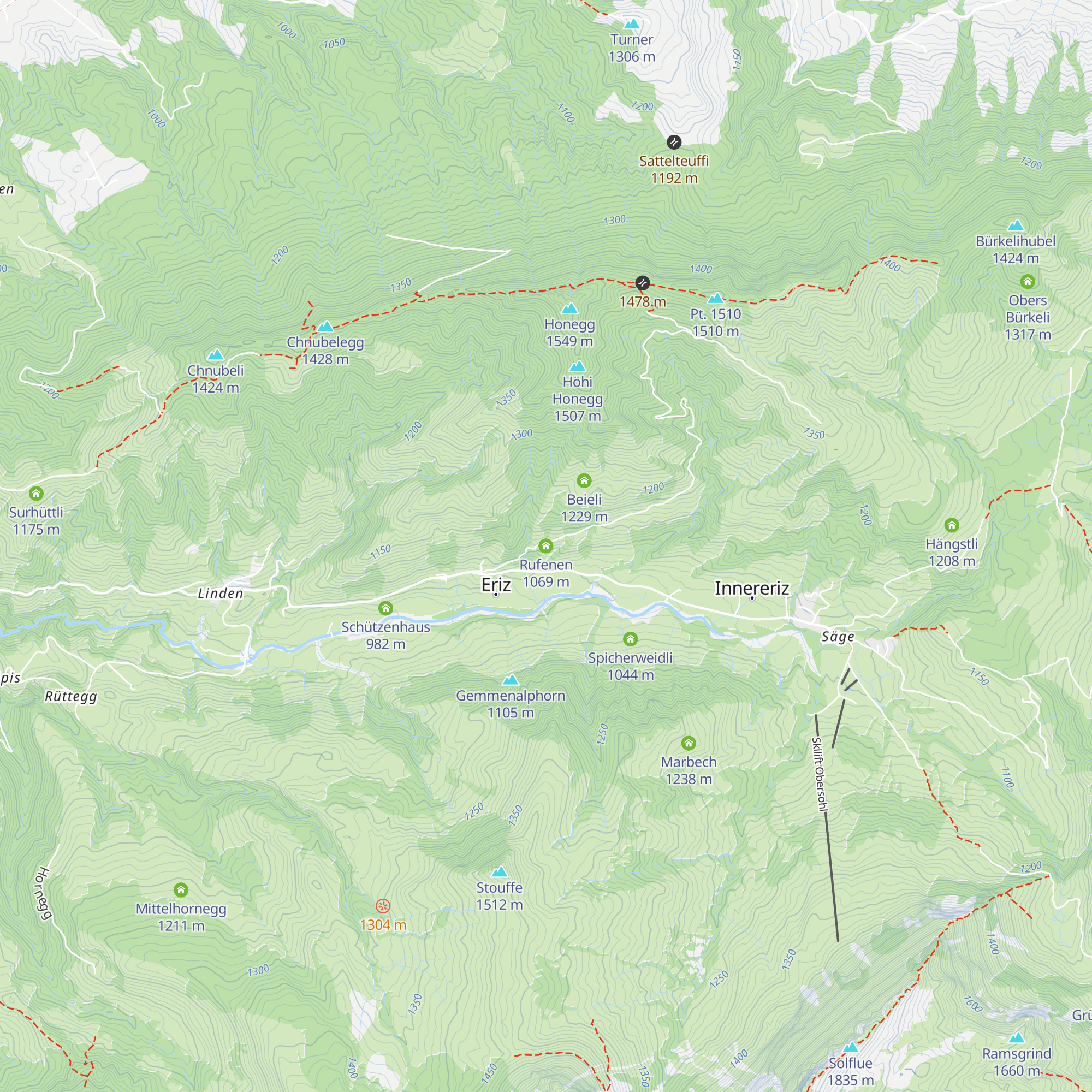 Rufenen map