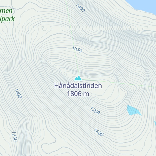 Map of Hånådalstinden