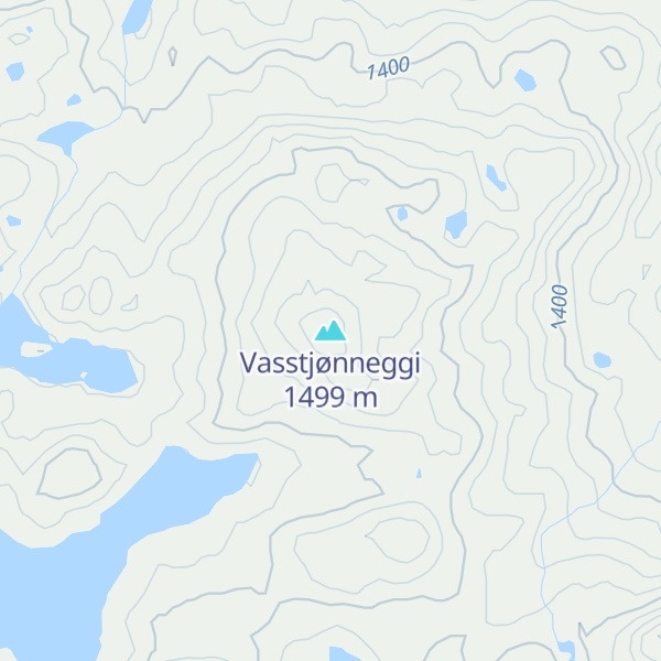 Map of Vasstjønneggi