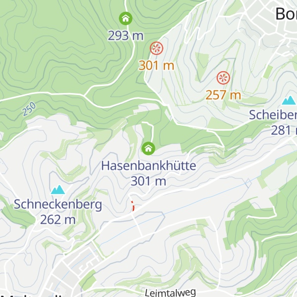 Map of Hasenbankhütte