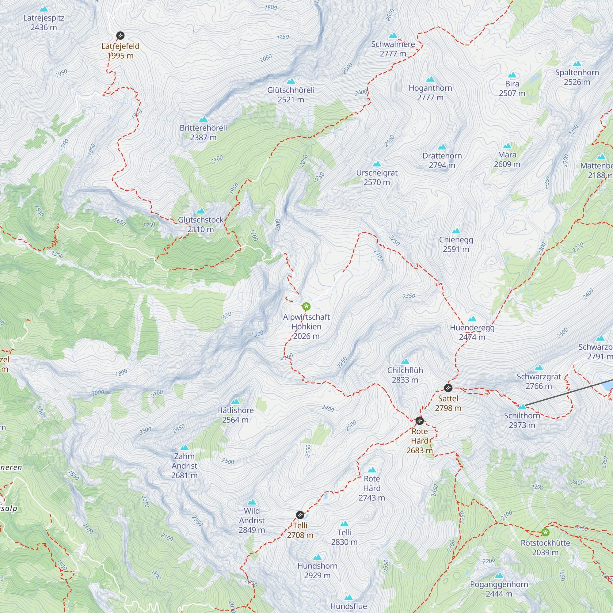 Alpwirtschaft Hohkien map