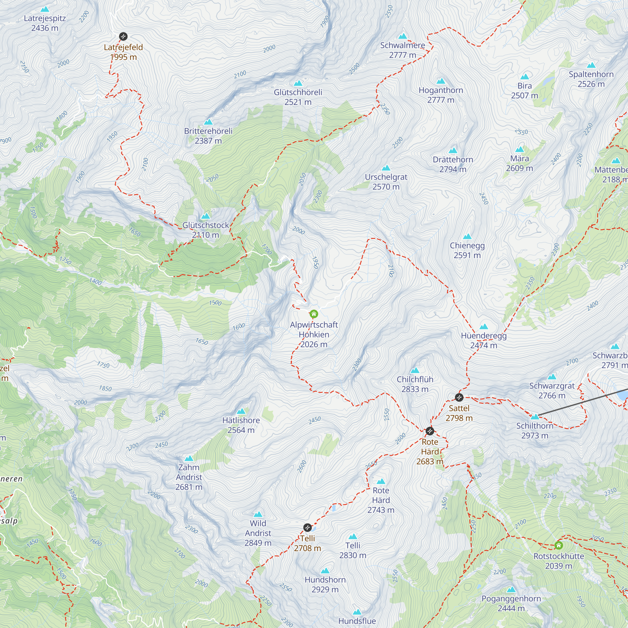 Alpwirtschaft Hohkien map