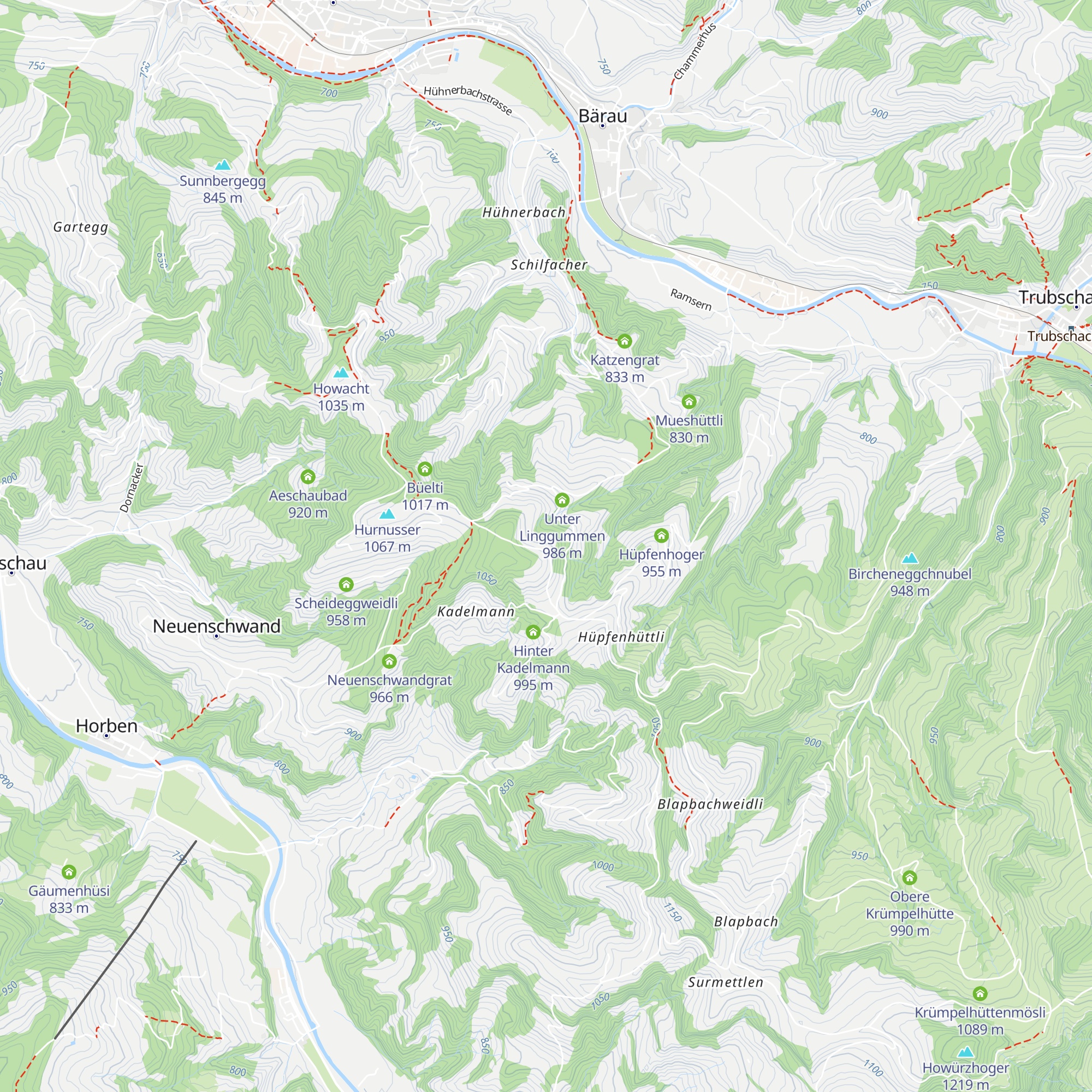 Obern Linggummen map
