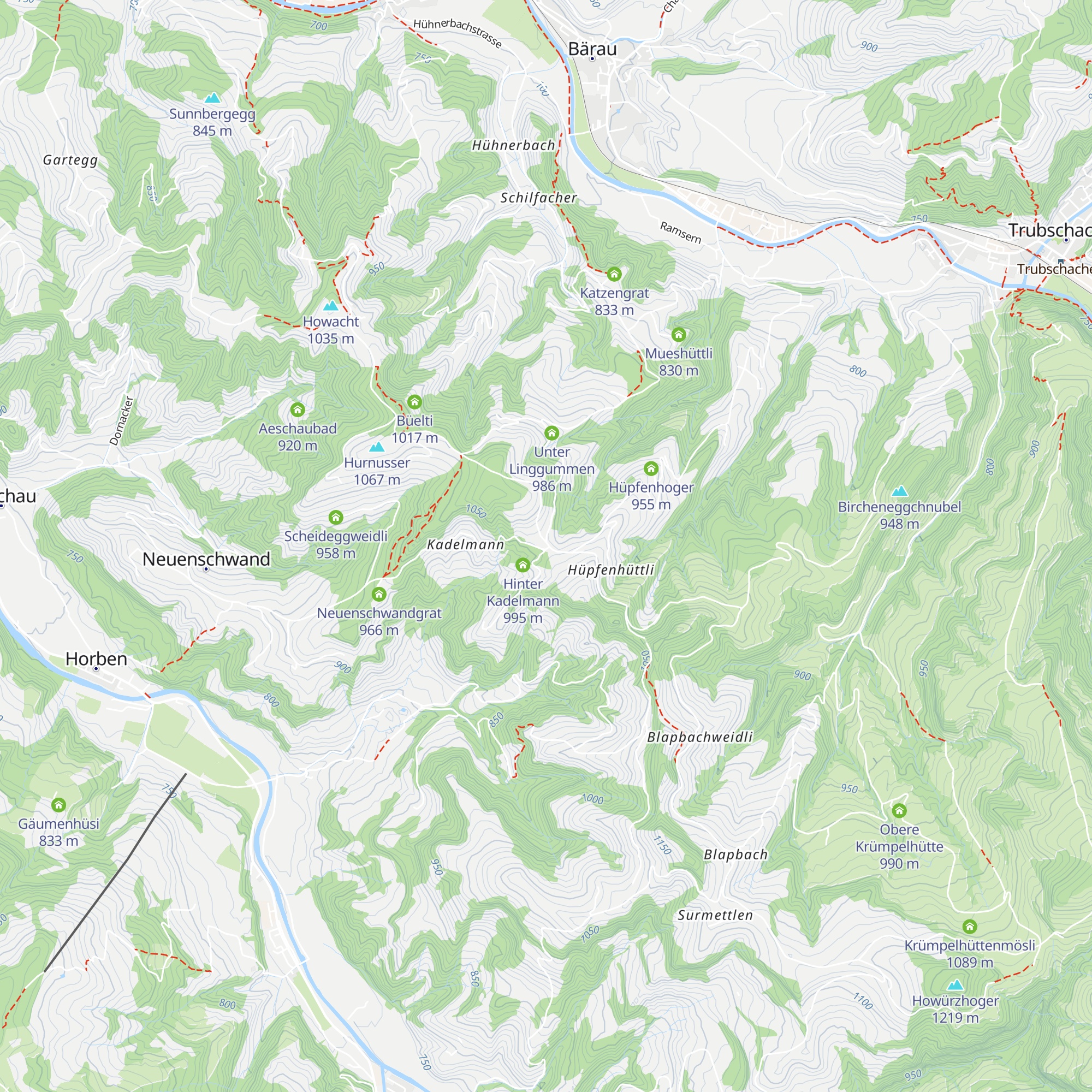 Käserei Hüpfenboden map