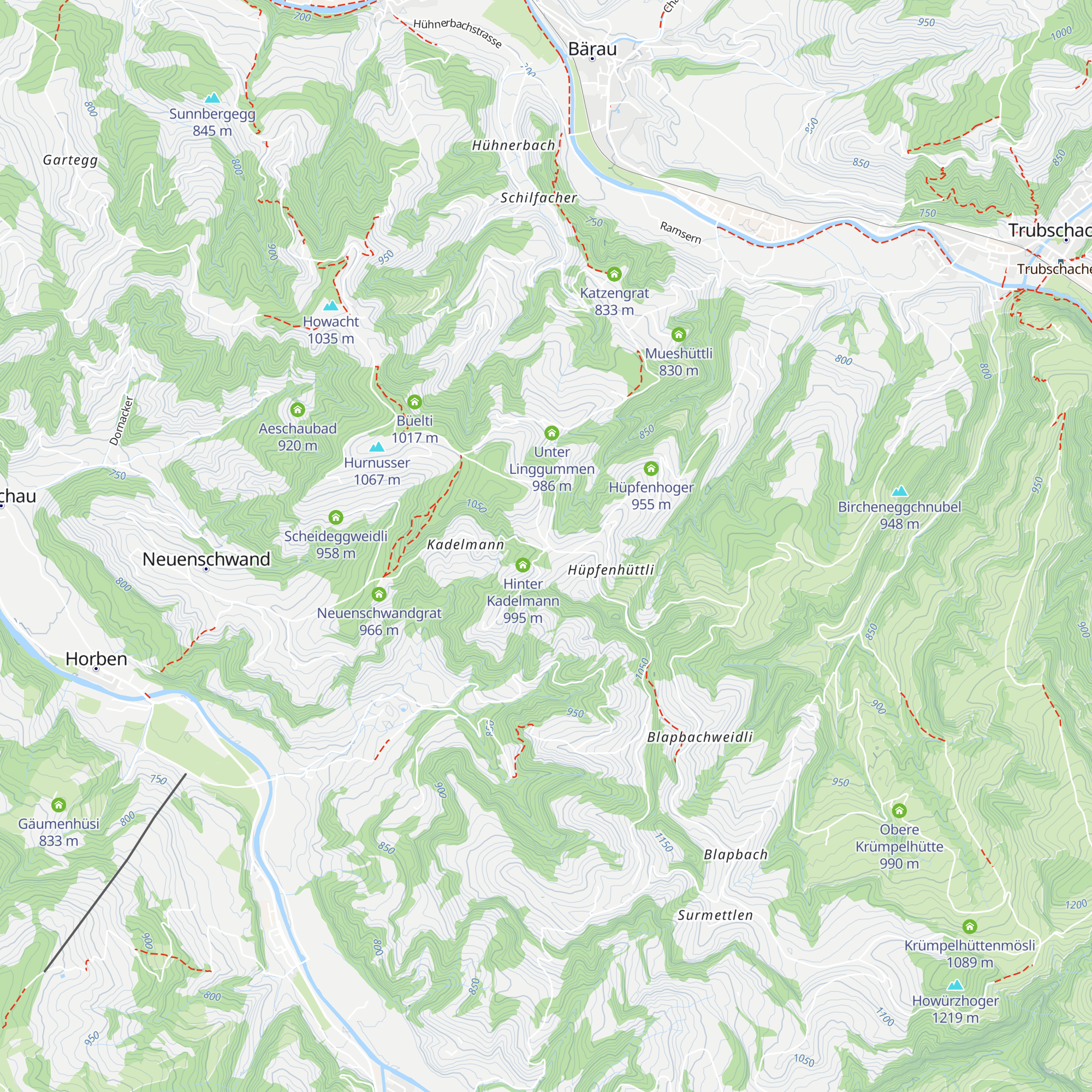 Käserei Hüpfenboden map