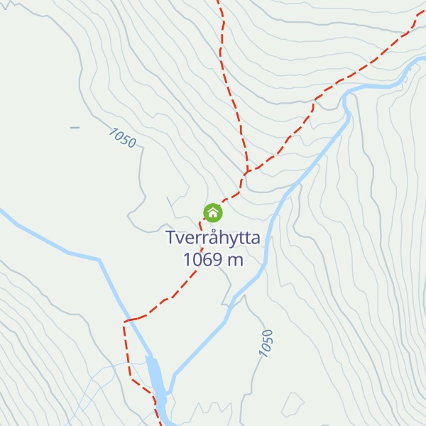 Map of Tverråhytta