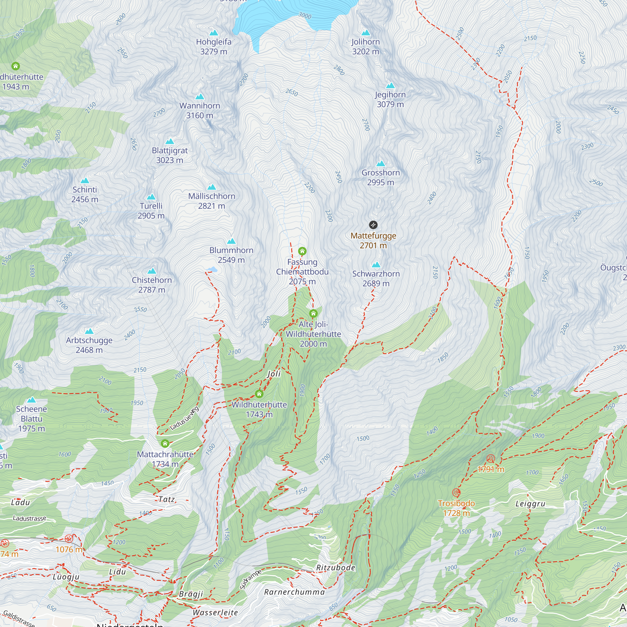 Alte Joli-Wildhüterhütte map