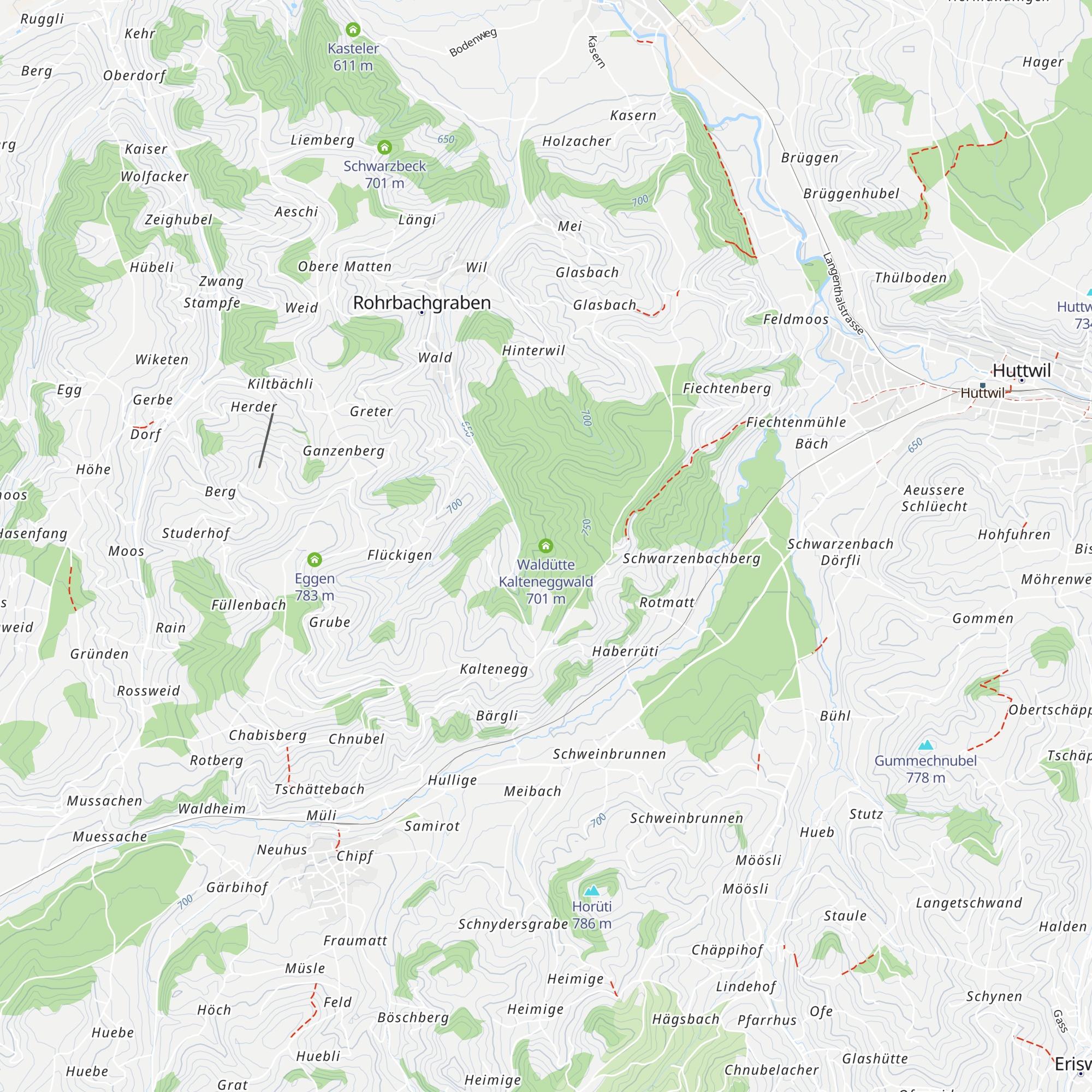 Waldütte Kalteneggwald map