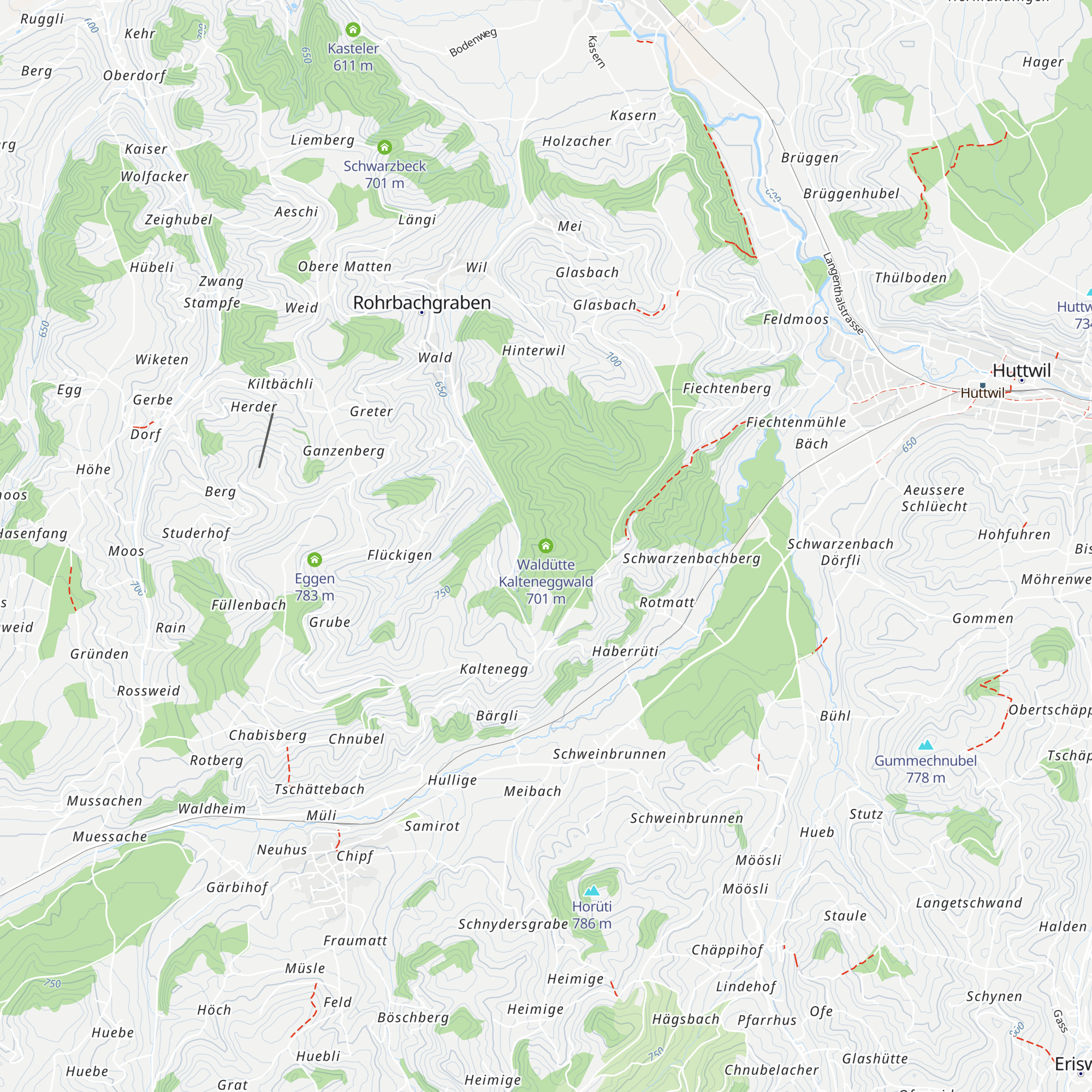 Waldütte Kalteneggwald map