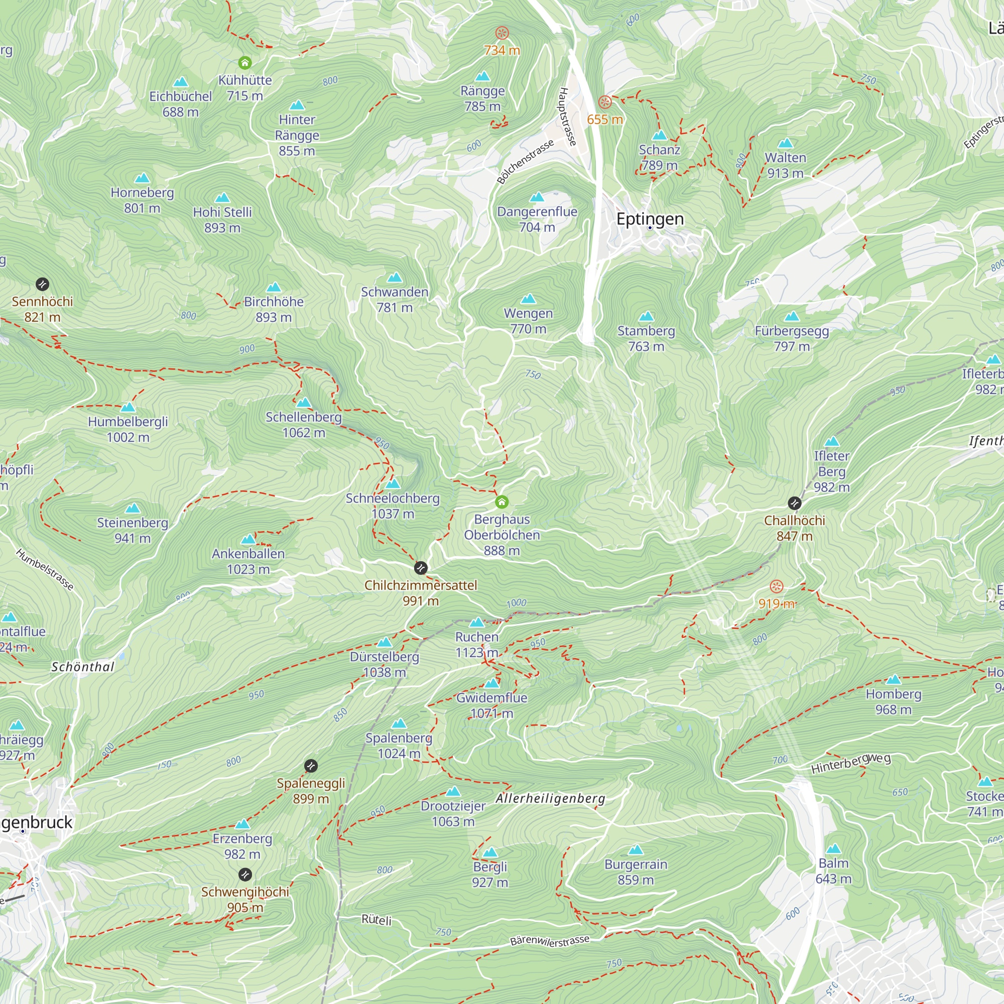 Berghaus Oberbölchen map