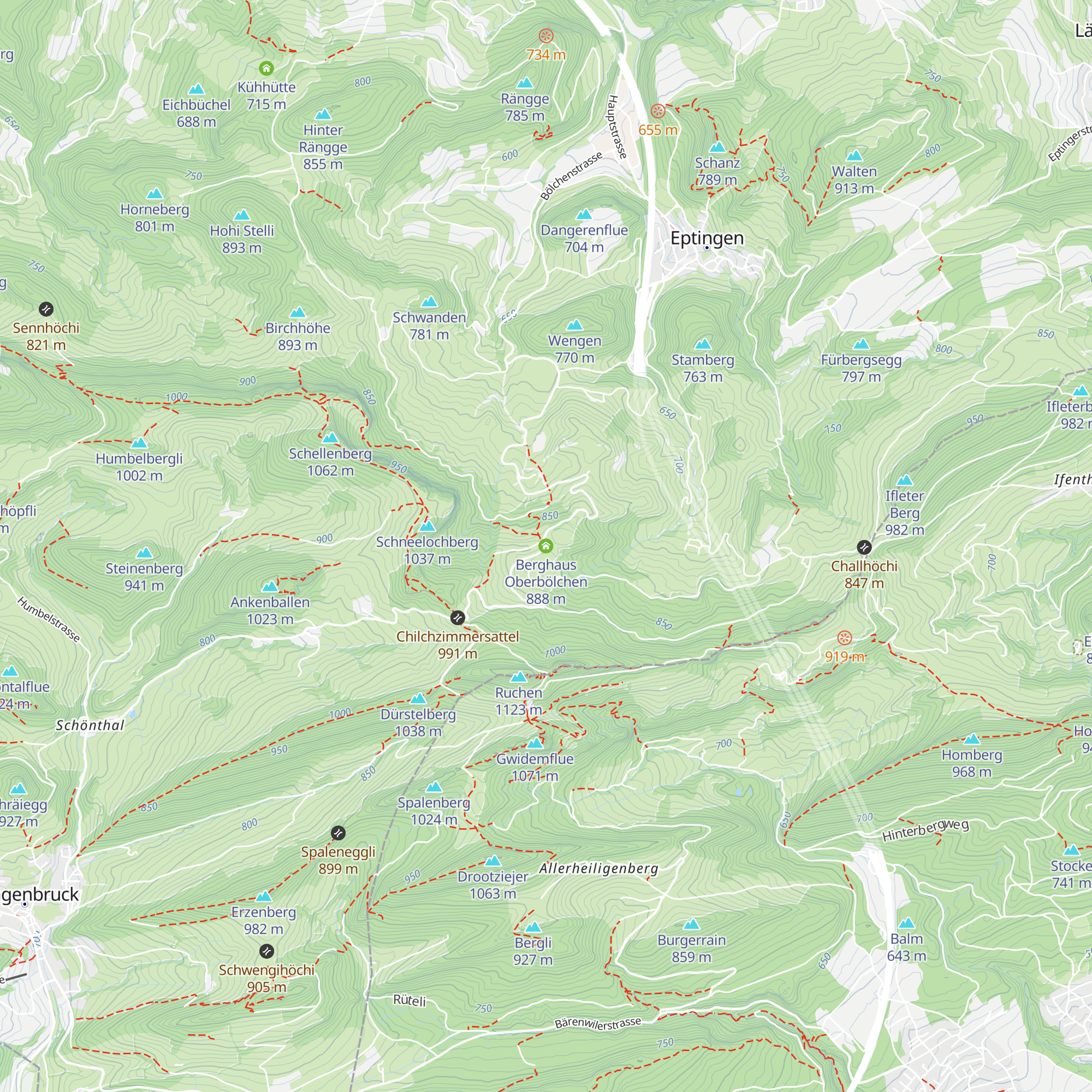 Berghaus Oberbölchen map