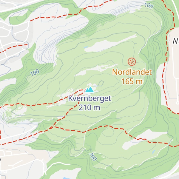 Map of Kvernberget