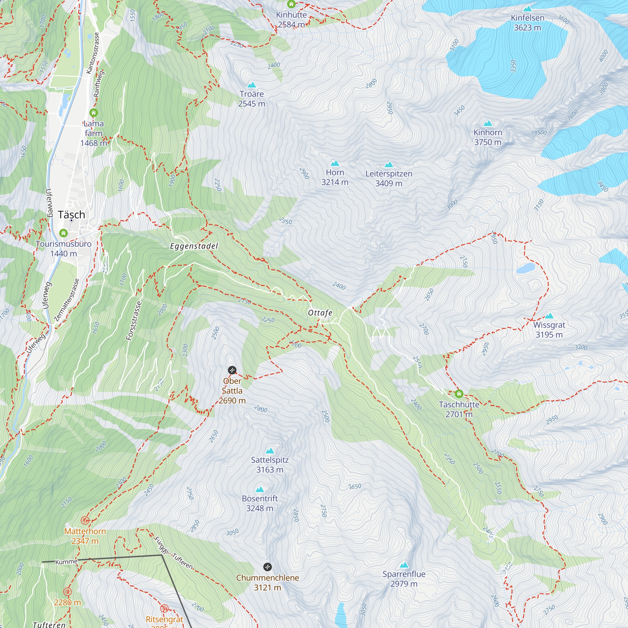 Täschalp Restaurant & Lodge map