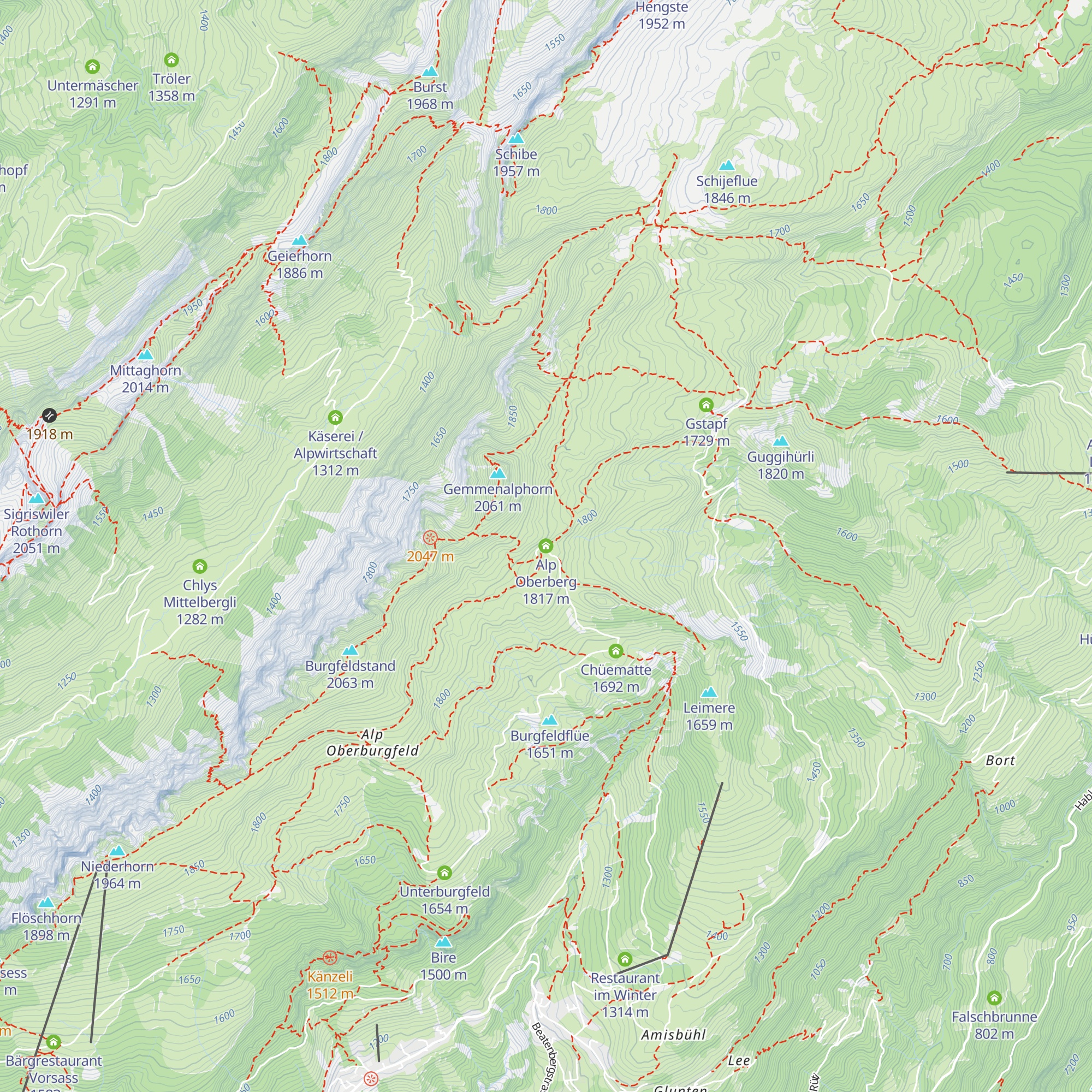 Alp Oberberg map