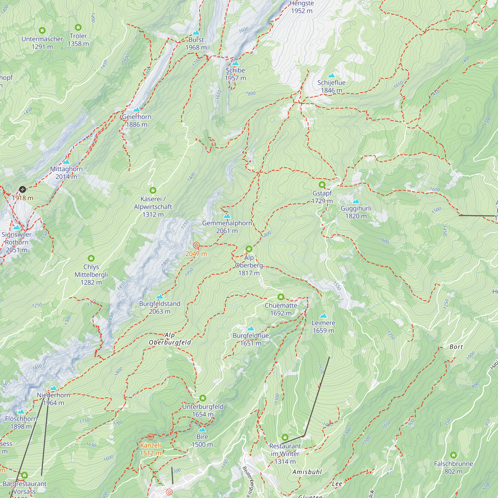 Alp Oberberg map