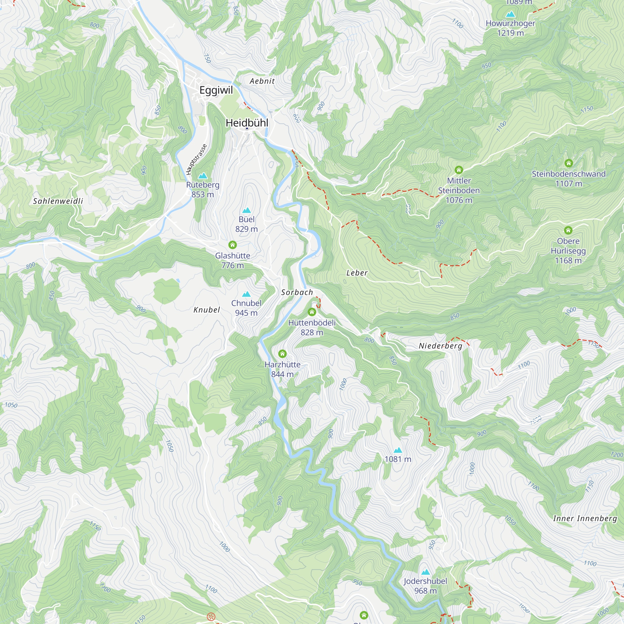Hüttenbödeli map