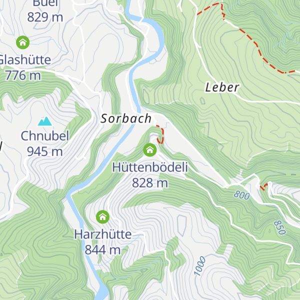 Map of Hüttenbödeli
