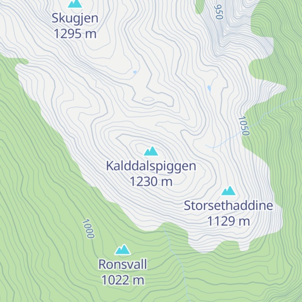 Map of Kalddalspiggen