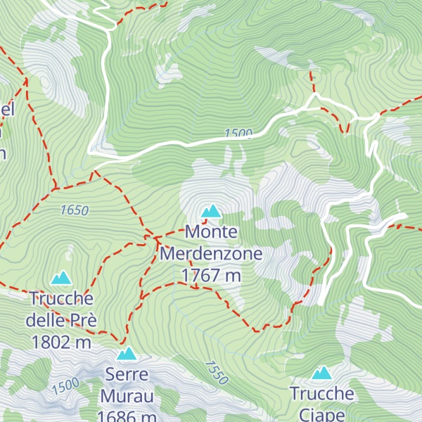 Map of Monte Merdenzone