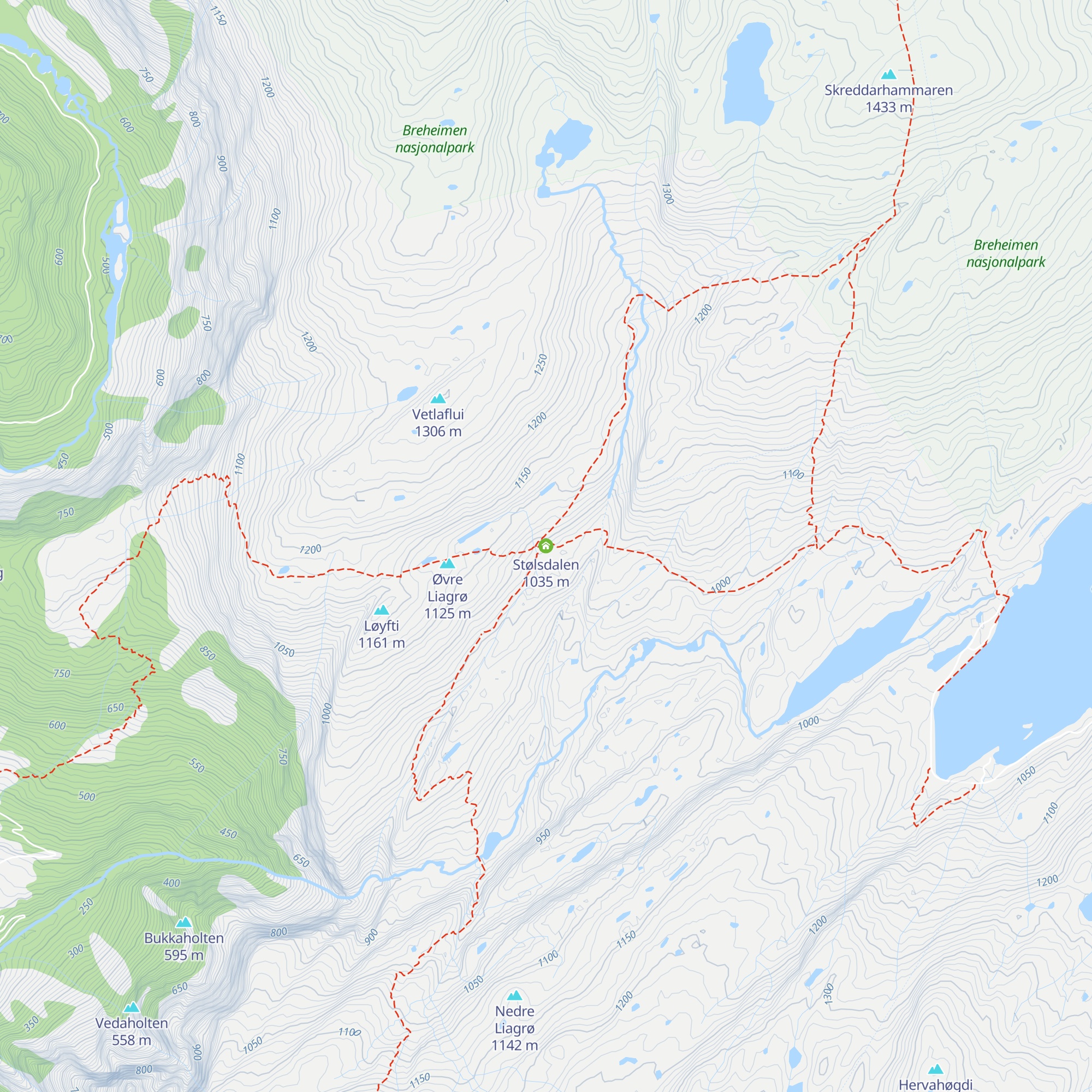 Stølsdalen map