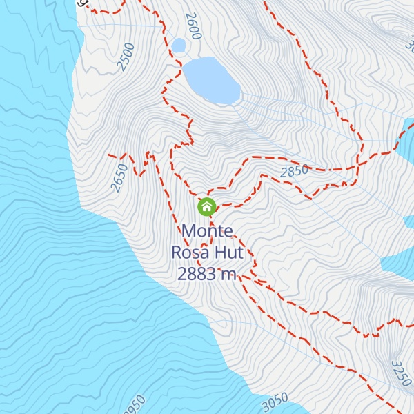 Map of Monte Rosa Hut