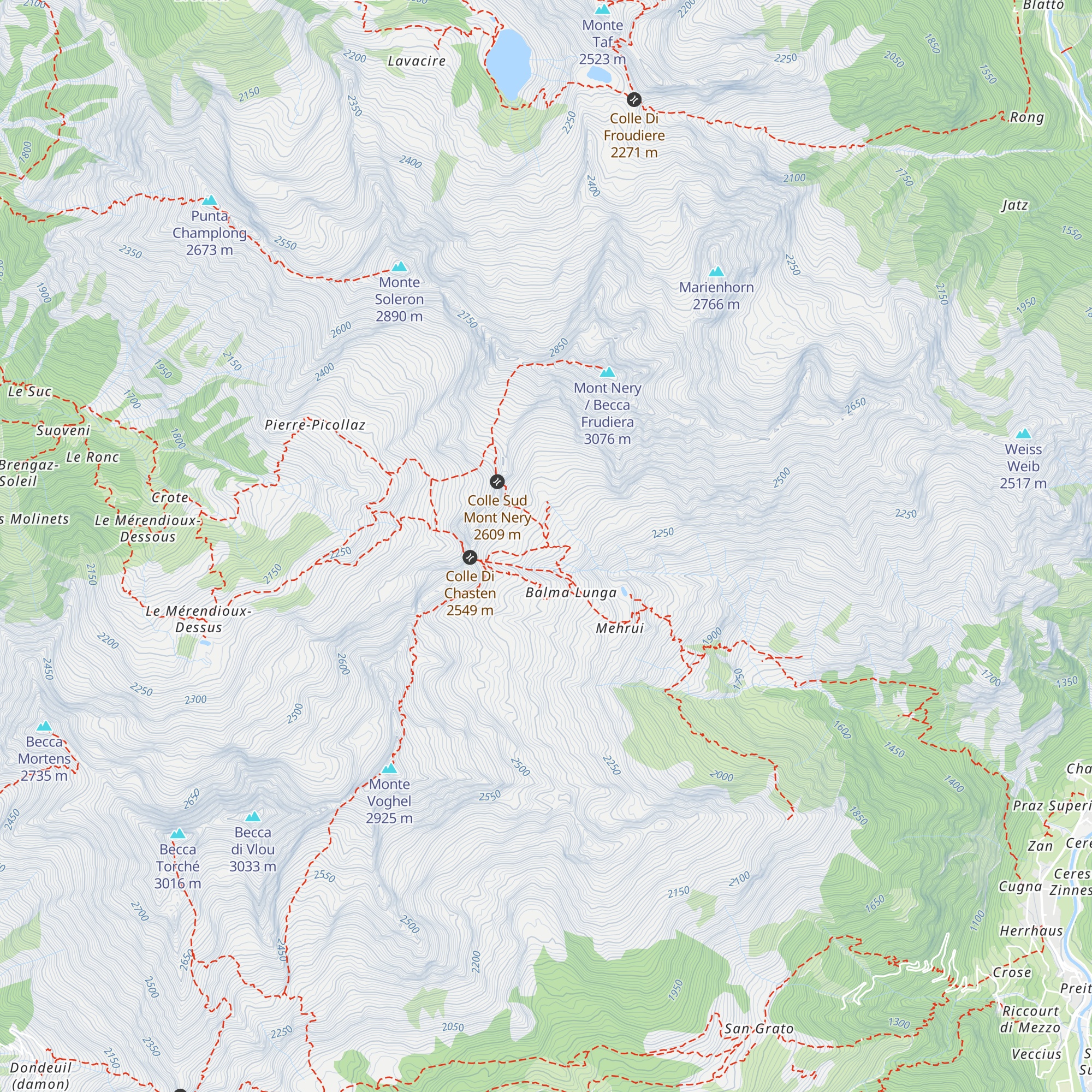 Bivacco Aldo Cravetto map